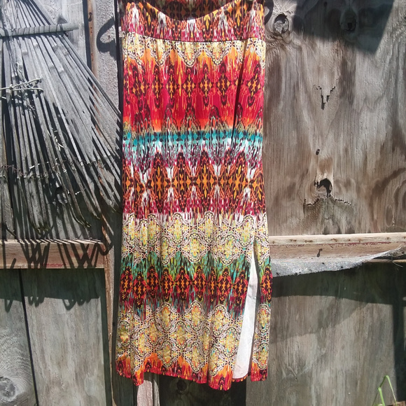 AB Studio Dresses & Skirts - Maxi Skirt Abstract Tribal Print by AB Studio